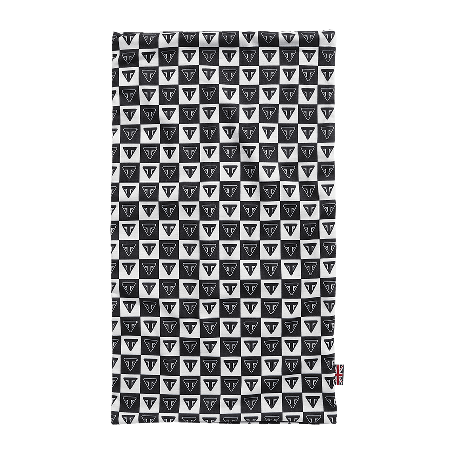 Prix Neck Checkerboard Black & White Neck Tube | Motorcycle Prix Neck Checkerboard Black & White Neck Tube | Motorcycle